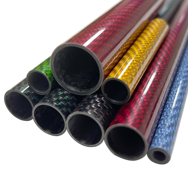 3K Diagonal Colored Carbon Fiber Tube 3k Plain Colored Carbon Fiber Tube